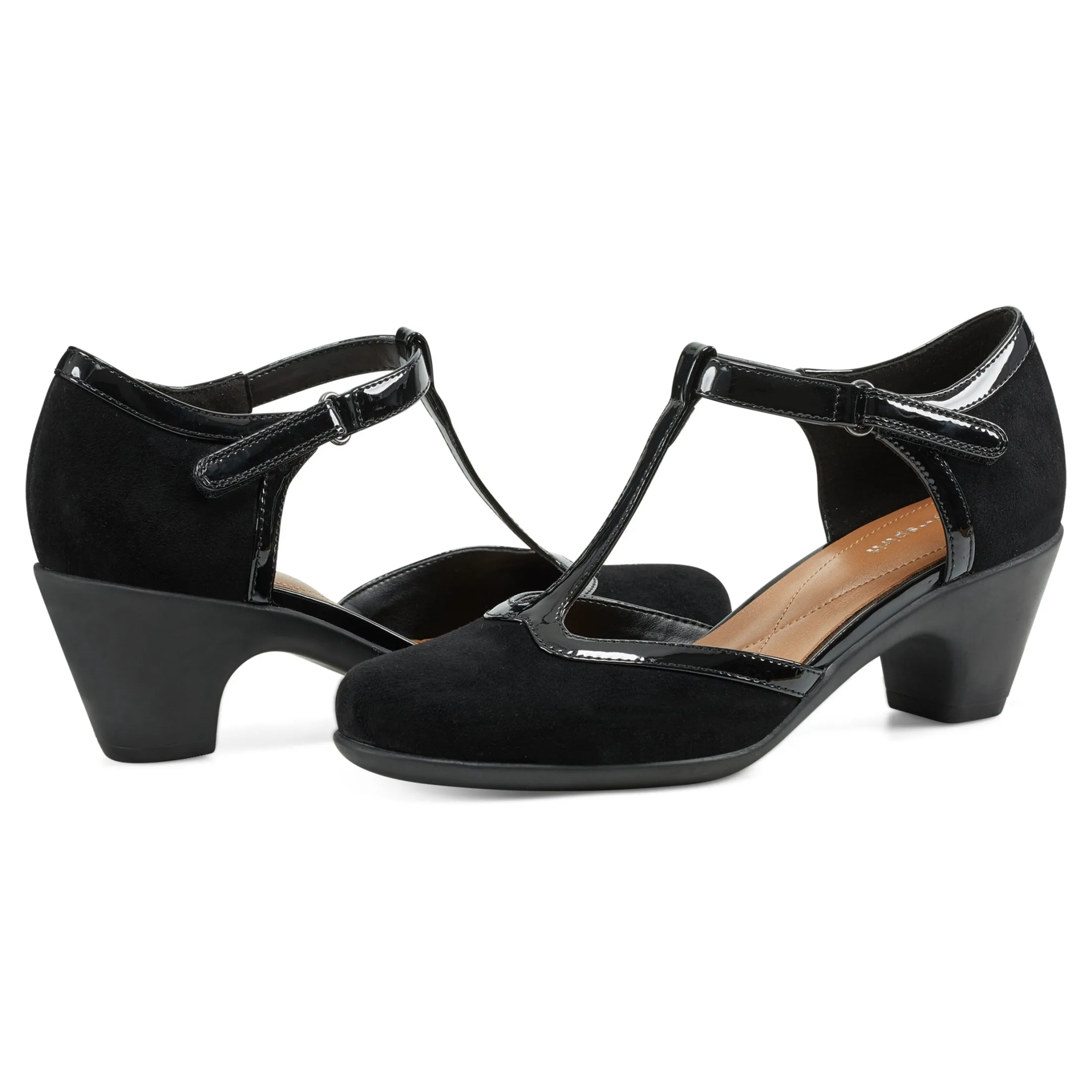 Easy Spirit Mid Heels*Cara T-Strap Heels